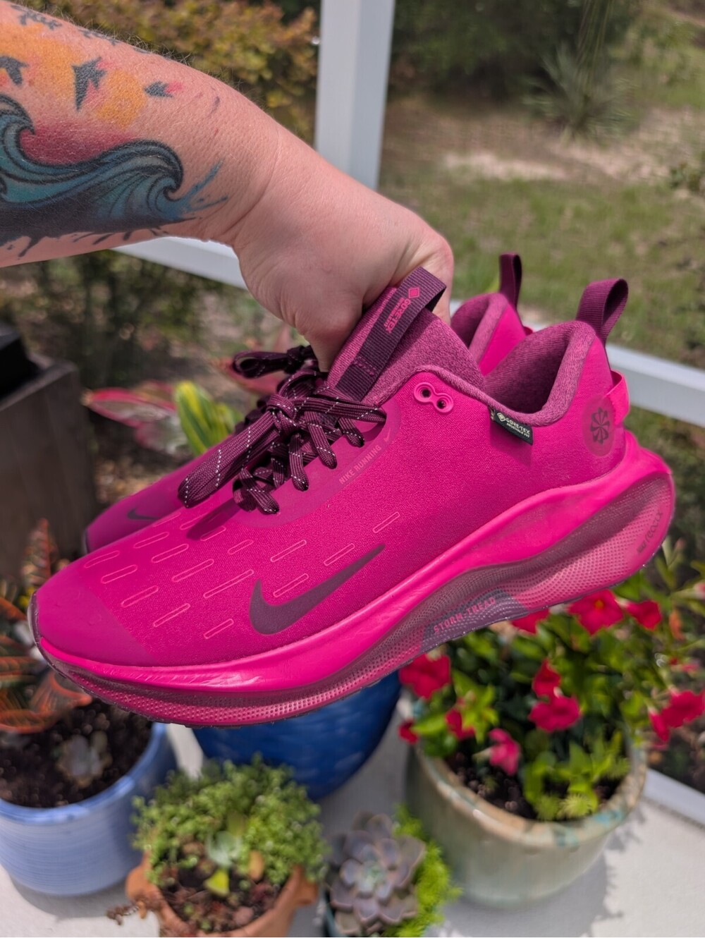 Nike ReactX Infinity Run 4 GTX Gore-Tex Fierce Pink Women's Size 10 Mens 8.5 New